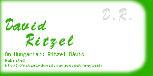 david ritzel business card